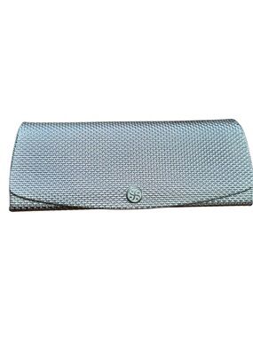 Shuron vintage silver metal basket-weave embossed hard eyeglass case
